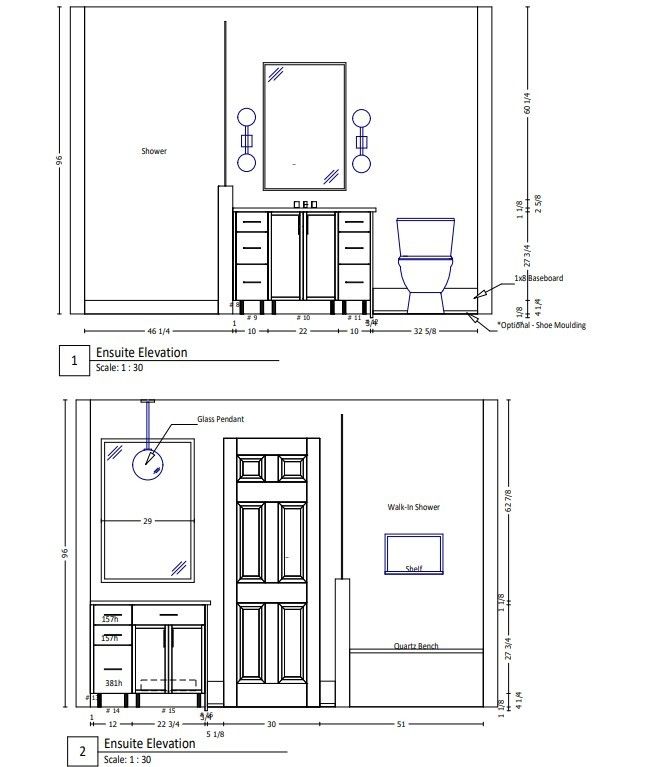 Arngask ensuite - design elevations - Durrad Design