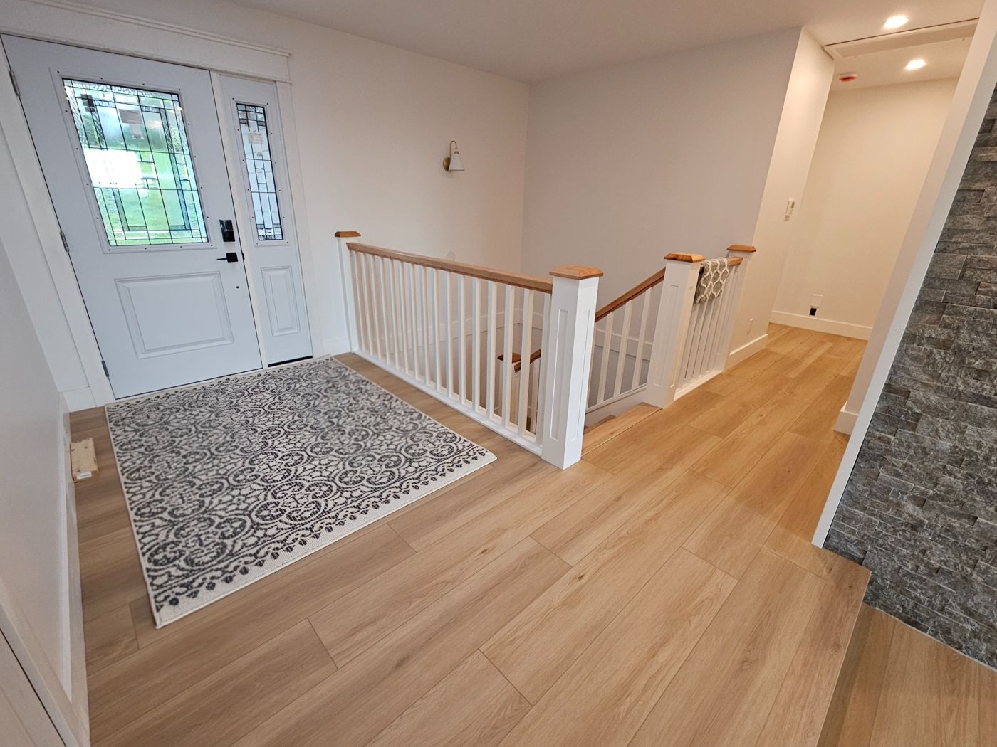 Renovated foyer and stairwell