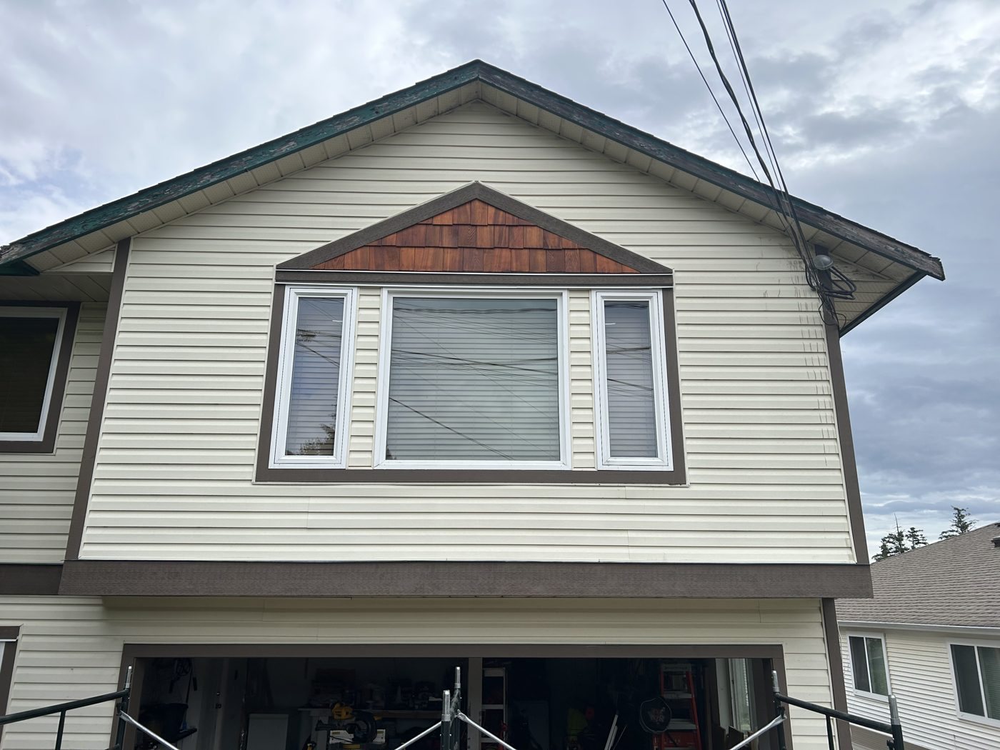 Gable trim - after