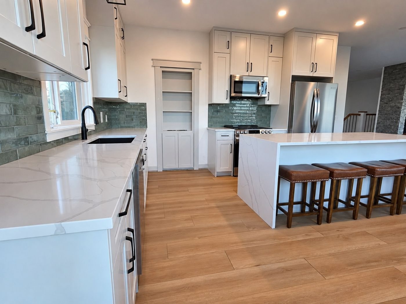 Completed kitchen renovation by Rise Renovations & Decks