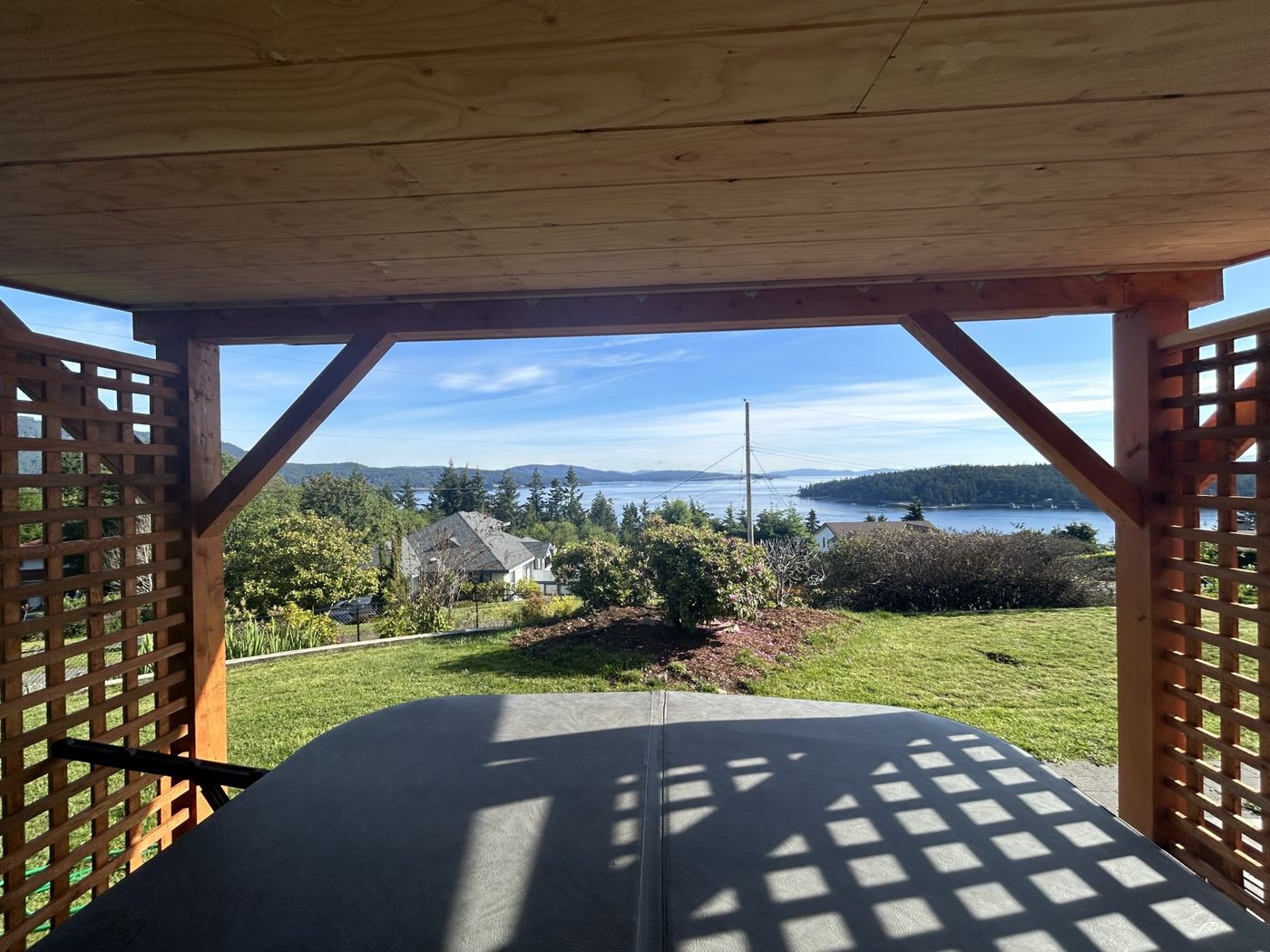 Completed covered outdoor living space