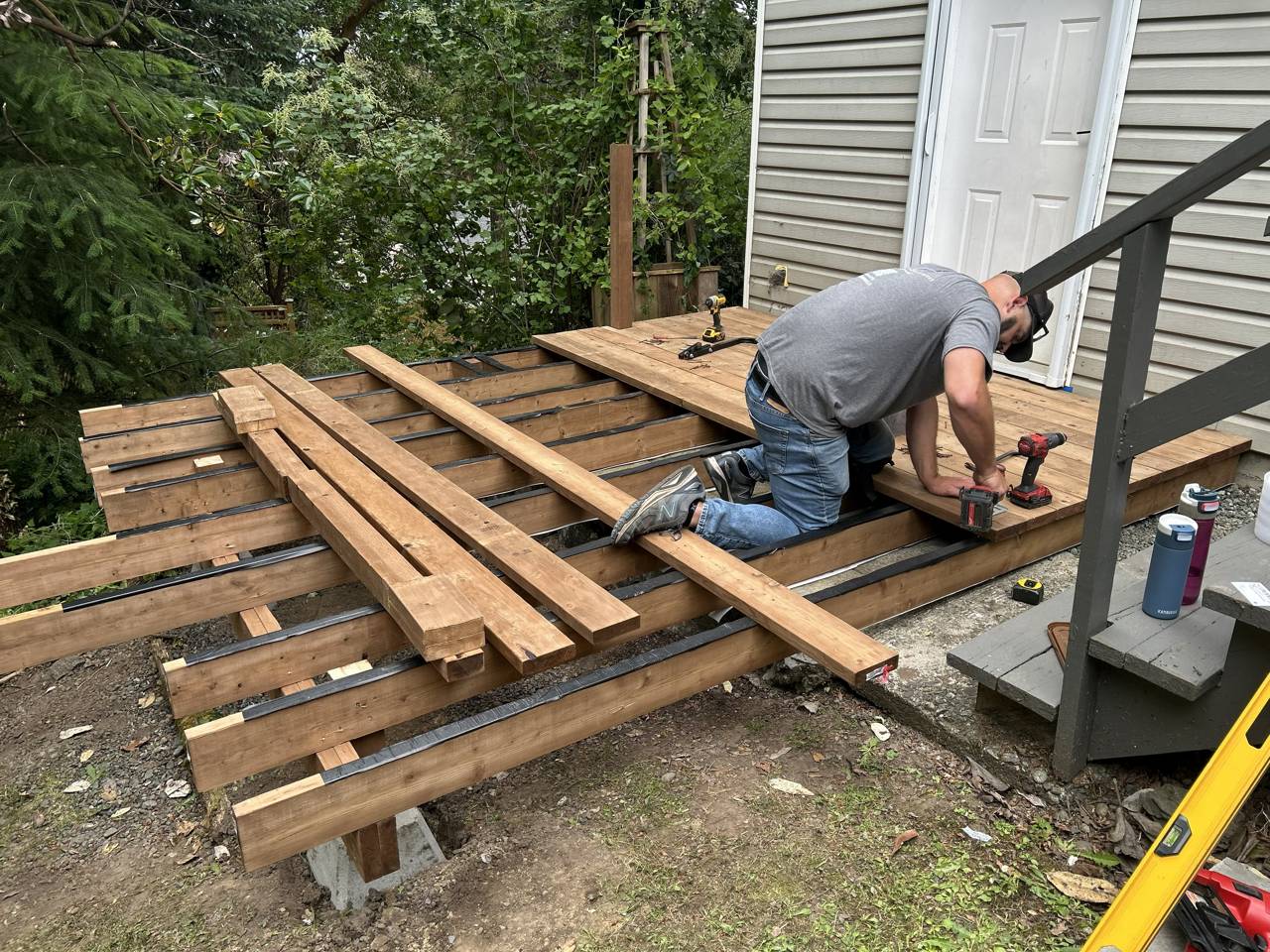 Back entrance landing - in progress
