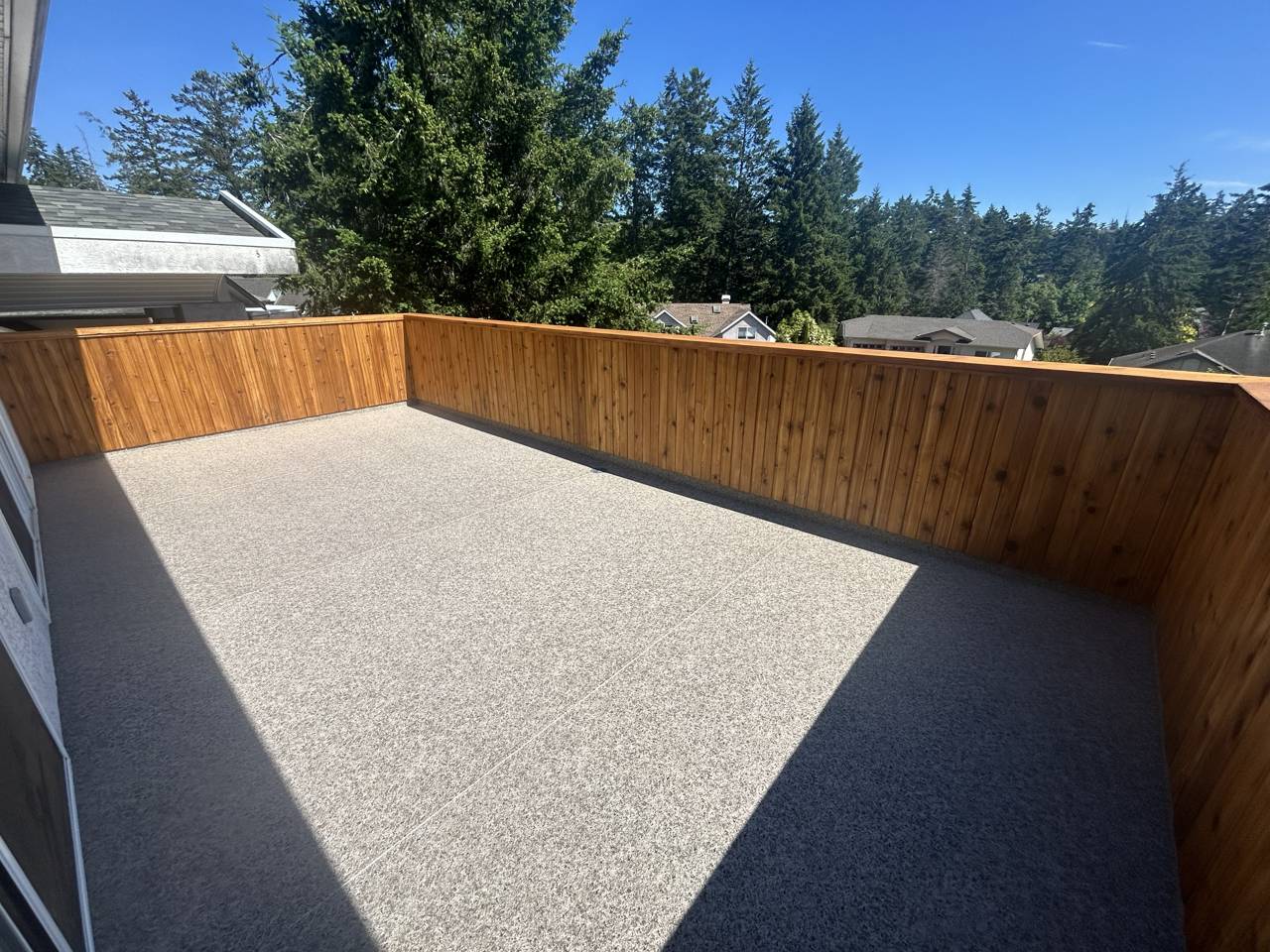 Deck surface and railing - after - another view