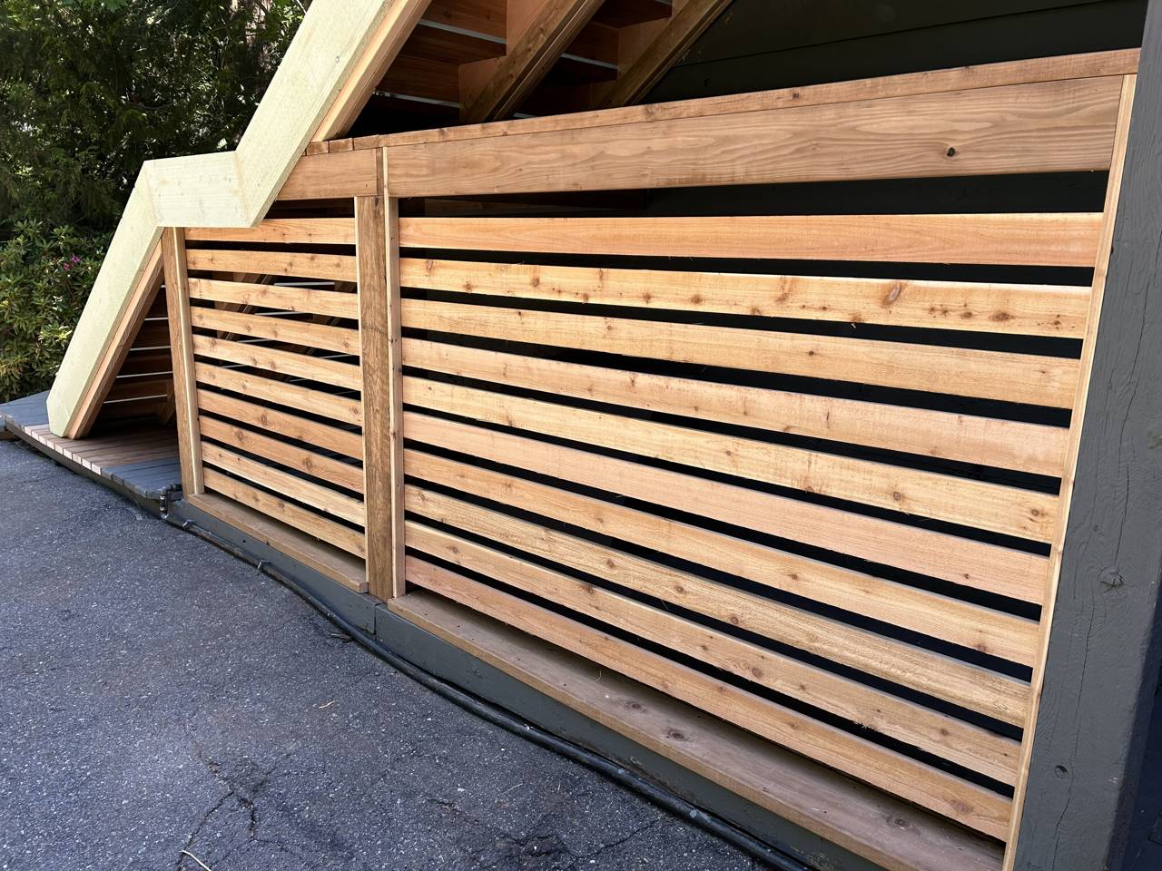 Exterior stairs and railings - after - post detail