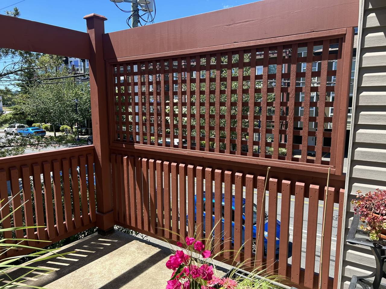 Outdoor privacy screening - after - another view