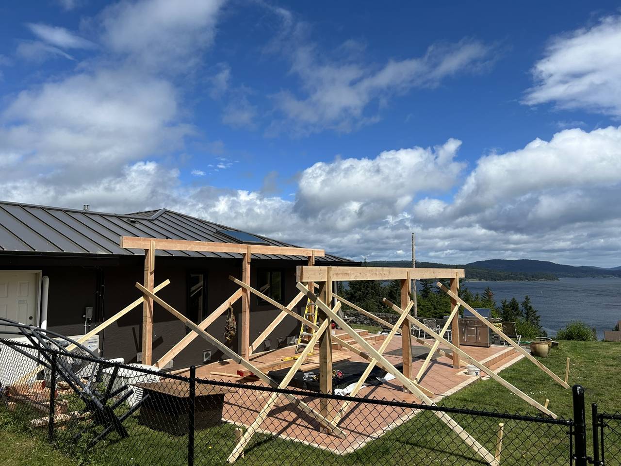 Custom outdoor living space - in progress