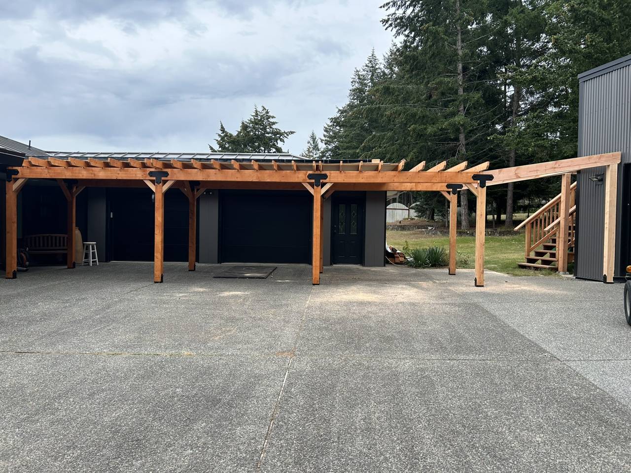 Custom outdoor living space - structure view