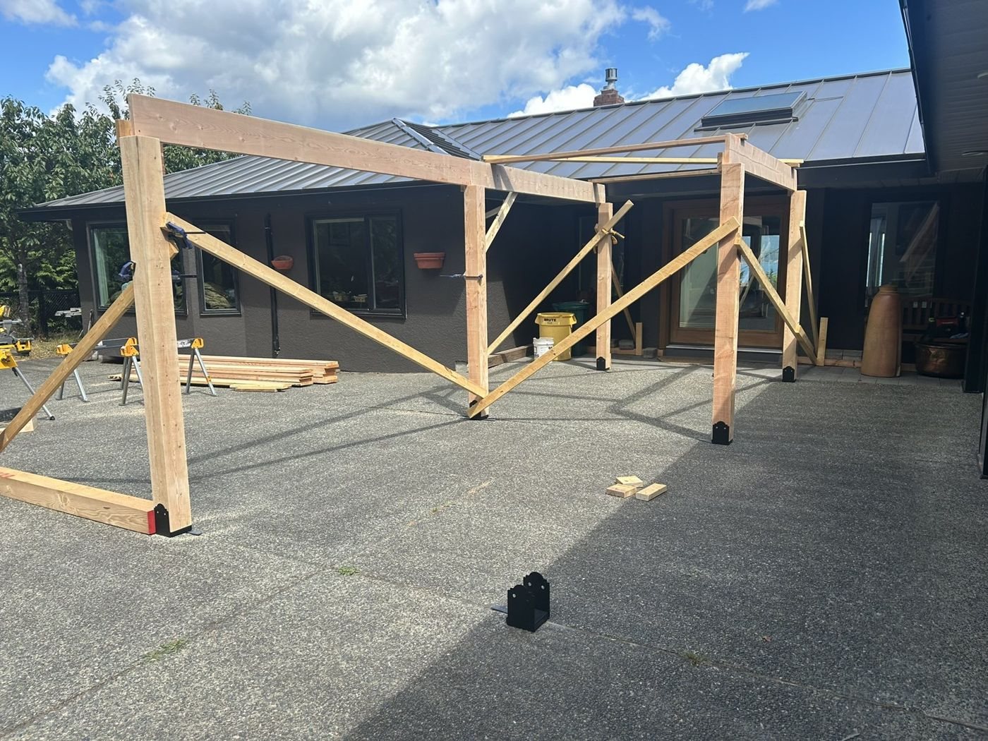 Custom outdoor living space - in progress